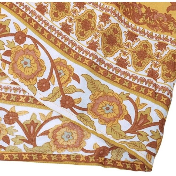 NEW Solarsun Women's Dress Orange Sz XL Lightweight Floral Cottagecore Boho - Picture 7 of 13